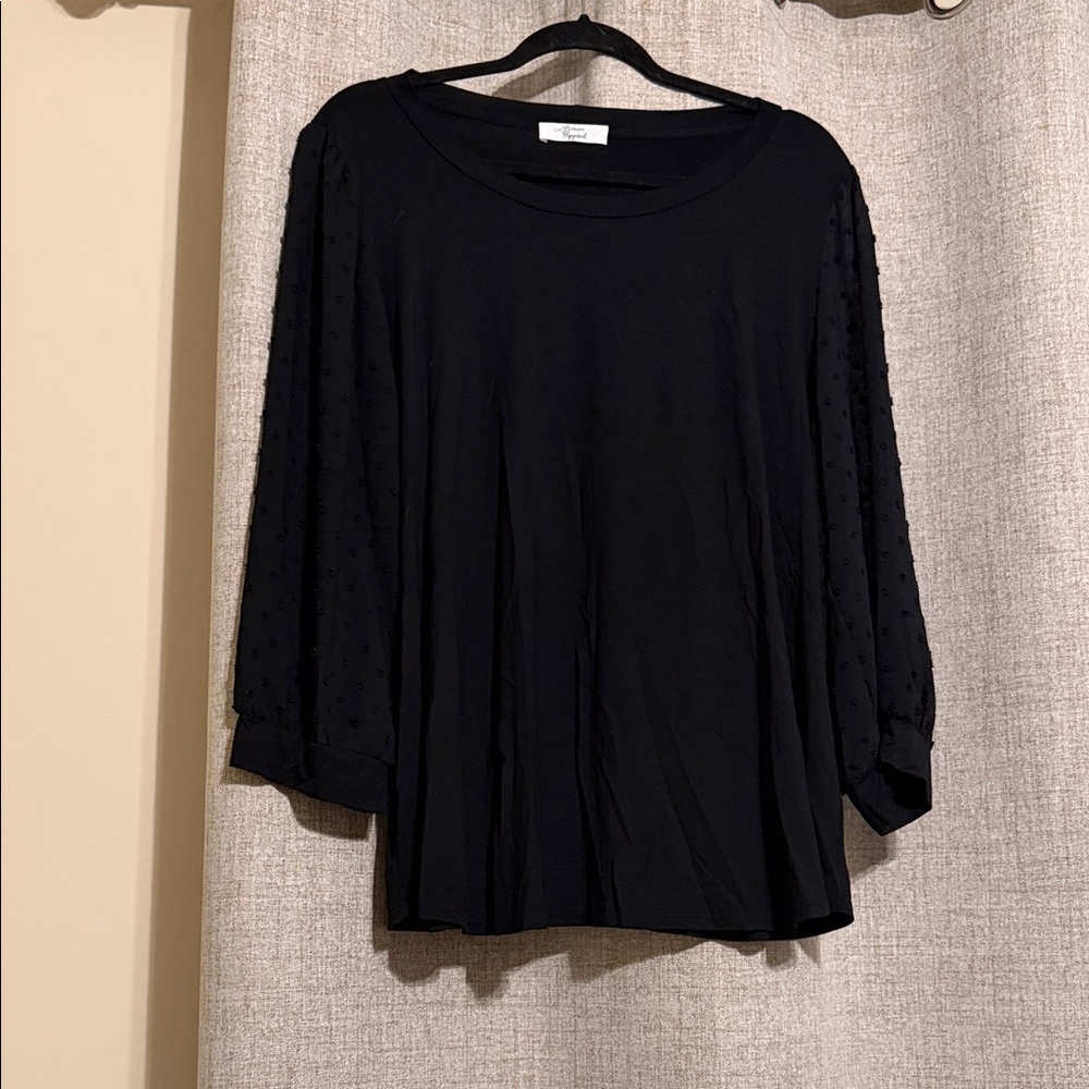 Beacon Black Long Sleeve Top 2X